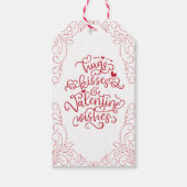 Étiquettes-cadeau Embrous et baisers | PARTIES SCINTILLANT | Saint V (Devant)