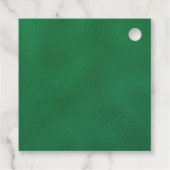 Étiquettes Cadeau Emerald Green Floral Quinceañera Merci (Dos)