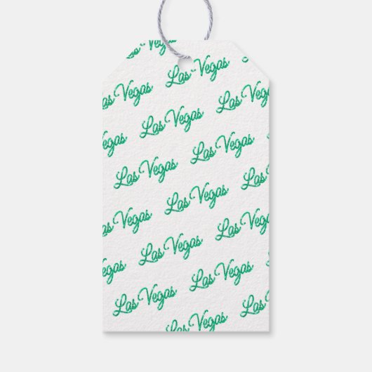 Étiquettes-cadeau Emerald Las Vegas Étincelles Mariage Bienvenue (Dos)