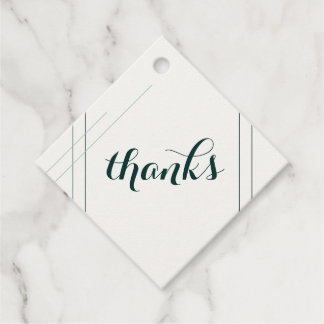 Étiquettes Cadeau Émeraude et or Art Déco Mariage Favor Balise