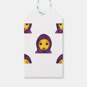 Étiquettes-cadeau emoji hajib
