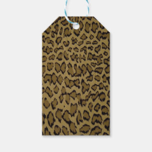 ÉTIQUETTES-CADEAU EMPREINTE DE LÉOPARD ANIMAL