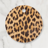 Étiquettes Cadeau empreinte de léopard animal sauvage chic (Dos)
