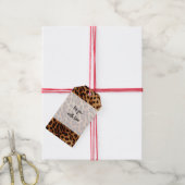 Étiquettes-cadeau Empreinte de léopard noir Brown (Avec de la ficelle)
