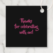 Étiquettes Cadeau Empreinte de léopard rose chaud 21e anniversaire P (Dos)