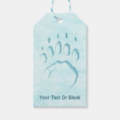 Étiquettes-cadeau Empreinte de patte d'ours polaire (Devant)