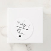 Étiquettes Cadeau Empreinte de patte Parties scintillant noir blanc (En situation)