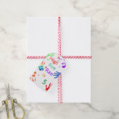 Étiquettes-cadeau Empreintes à main de peinture Anniversaire avec no (Avec de la ficelle)