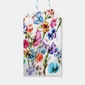 ÉTIQUETTES-CADEAU EMPREINTES DE PATTES PUPPY | BALISES CADEAUX FLEUR (Devant)