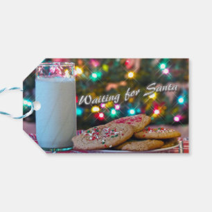 Étiquettes-cadeau En attente de Père Noël