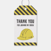 Étiquettes-cadeau En construction Camion de vidange Anniversaire Que (Devant)