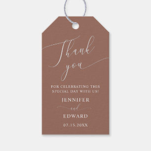 Étiquettes Cadeau en terre cuite minima Mariage Me