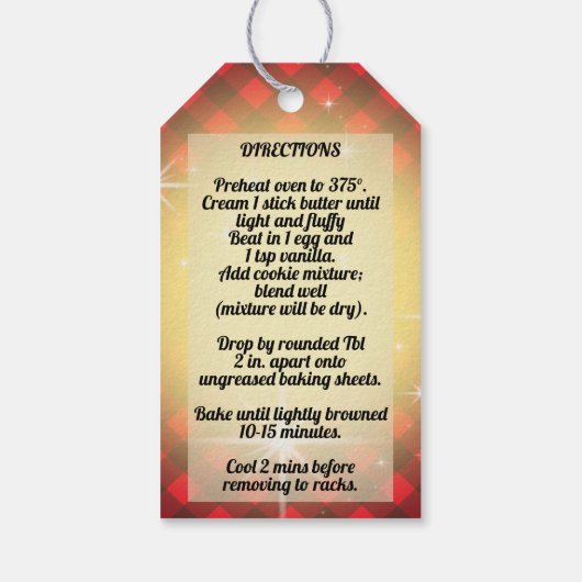 Étiquettes-cadeau en vichy biscuit au chocolat dans un pot (Dos)