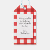 Étiquettes-cadeau En vichy de pain d'épices Merci (Dos)