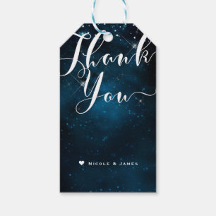 Étiquettes-cadeau Enchanté sous les étoiles Ciel étoilé MERCI