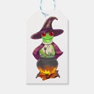 Étiquettes-cadeau Enchanter Frog Brew Halloween Éffrayant