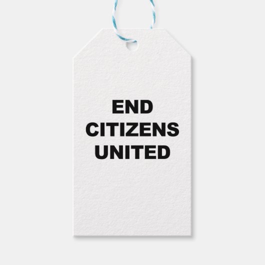 Étiquettes-cadeau End Citizens United (Devant)