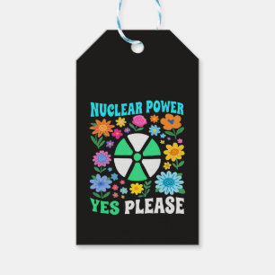 Étiquettes-cadeau Énergie Nucléaire Oui S'il Vous Plaît Fleurs Énerg