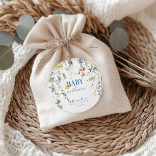 Étiquettes Cadeau Enfant Fleur sauvage de printemps dans le Baby sho