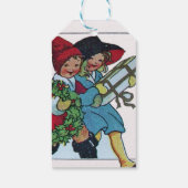 Étiquettes-cadeau ENFANTS AVEC CHRISTMAS CADEAUX monogramme (Dos)