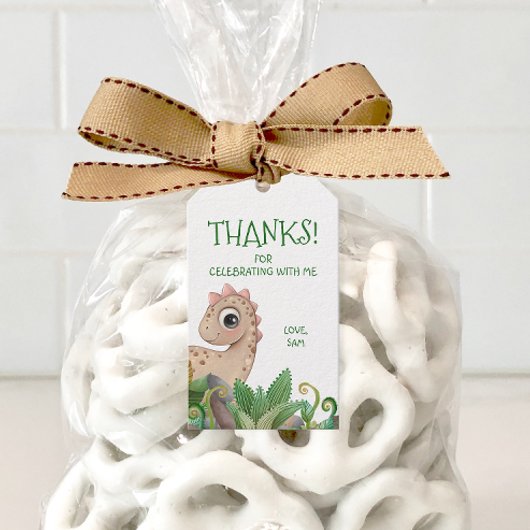 Étiquettes-cadeau Enfants Dinosaur Merci