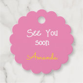 Étiquettes Cadeau Enfants roses mignons customisés (Devant)