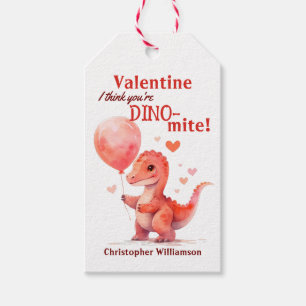 Étiquettes-cadeau Enfants Valentines Day Vous êtes Dino-mite Dinosau