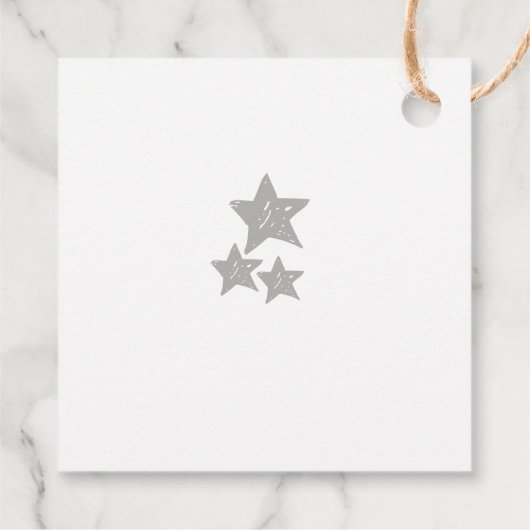 Étiquettes Cadeau Engagement Merci cadeau simple Script chic (Dos)