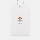 Étiquettes-cadeau English Robin Watercolour (Dos)
