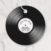 Étiquettes Cadeau Enregistrement Album Chanson Nom Date Mariage / An (Dos)