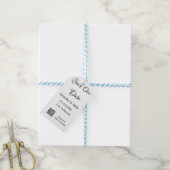 Étiquettes-cadeau Enregistrez la date code QR simple minimal détails (Avec de laficelle)