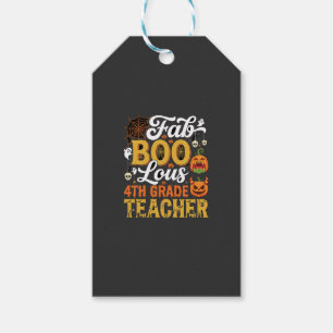 Étiquettes-cadeau Enseignant de 4e année Faboolous Halloween