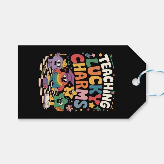 Étiquettes-cadeau Enseigner Lucky Charms Enseignant Saint Patrick's  (Devant (Horizontal))