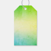 Étiquettes-cadeau Ensemble de tambour monogramme vert (Dos)