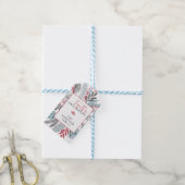 Étiquettes-cadeau Ensemble et joyeuses fêtes avec verdure (Avec de laficelle)