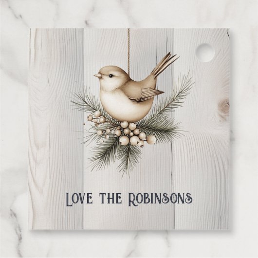 Étiquettes Cadeau Ensemble réinventé - Soirée de Noël cosy (Dos)