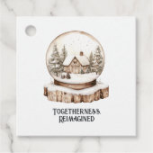 Étiquettes Cadeau Ensemble réinventé - Soirée de Noël cosy (Devant)