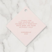 Étiquettes Cadeau Enterrement de vie de jeune fille écriture cocktai (Dos)