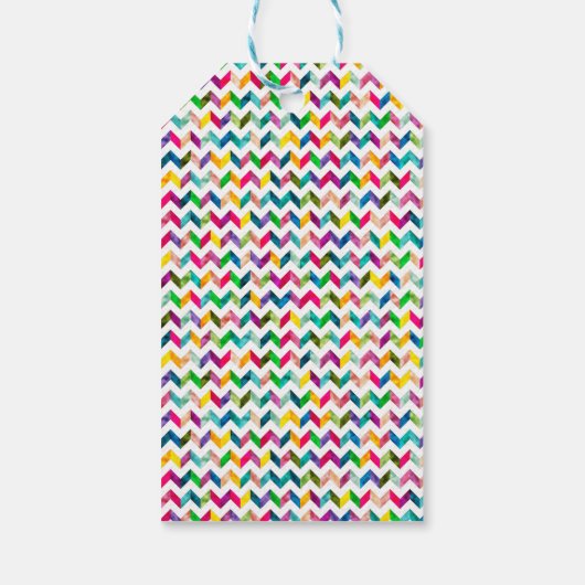 Étiquettes-cadeau Enveloppe cadeau - Motif Rainbow Chevron (1) (Dos)