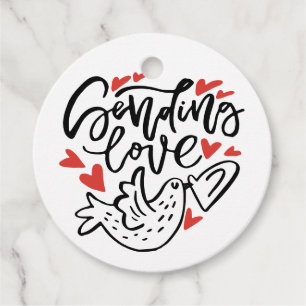 Étiquettes Cadeau Envoi d'amour Calligraphie moderne Saint-Valentin