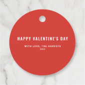 Étiquettes Cadeau Envoi d'amour Calligraphie moderne Saint-Valentin (Dos)