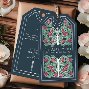 Étiquettes-cadeau Épée grise médiévale argentée Mariage Remerciement