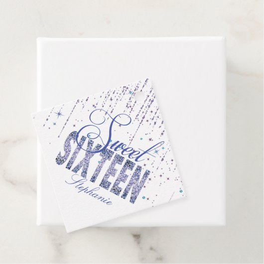 Étiquettes Cadeau Épersion violette, douce 16 (En situation)