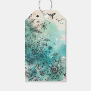 Étiquettes-cadeau Éphémères à l'aquarelle
