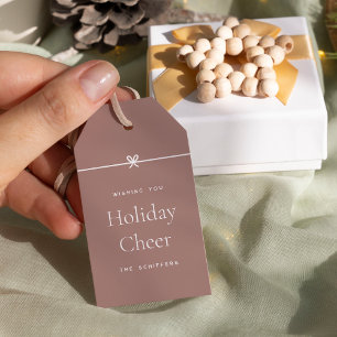 Étiquettes-cadeau Épice   Moderne Bow Simple minimum vacances Cheer
