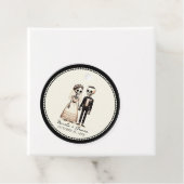 Étiquettes Cadeau Épouse de squelette de dessin + Mariage géant (En situation)