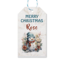 Épouser le bonhomme de neige à l'aquarelle de Noël