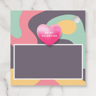 Étiquettes Cadeau Épreuve colorée Valentine's Day Cadeau en faveur B