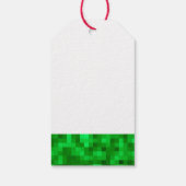 Étiquettes-cadeau Équipe de baseball NUMÉRO NOM Gazon Vert Pixelisé (Dos)