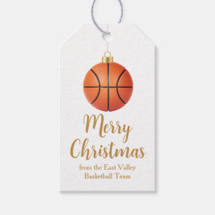 Étiquettes-cadeau Équipe de basketball chic fête de Noël personnalis